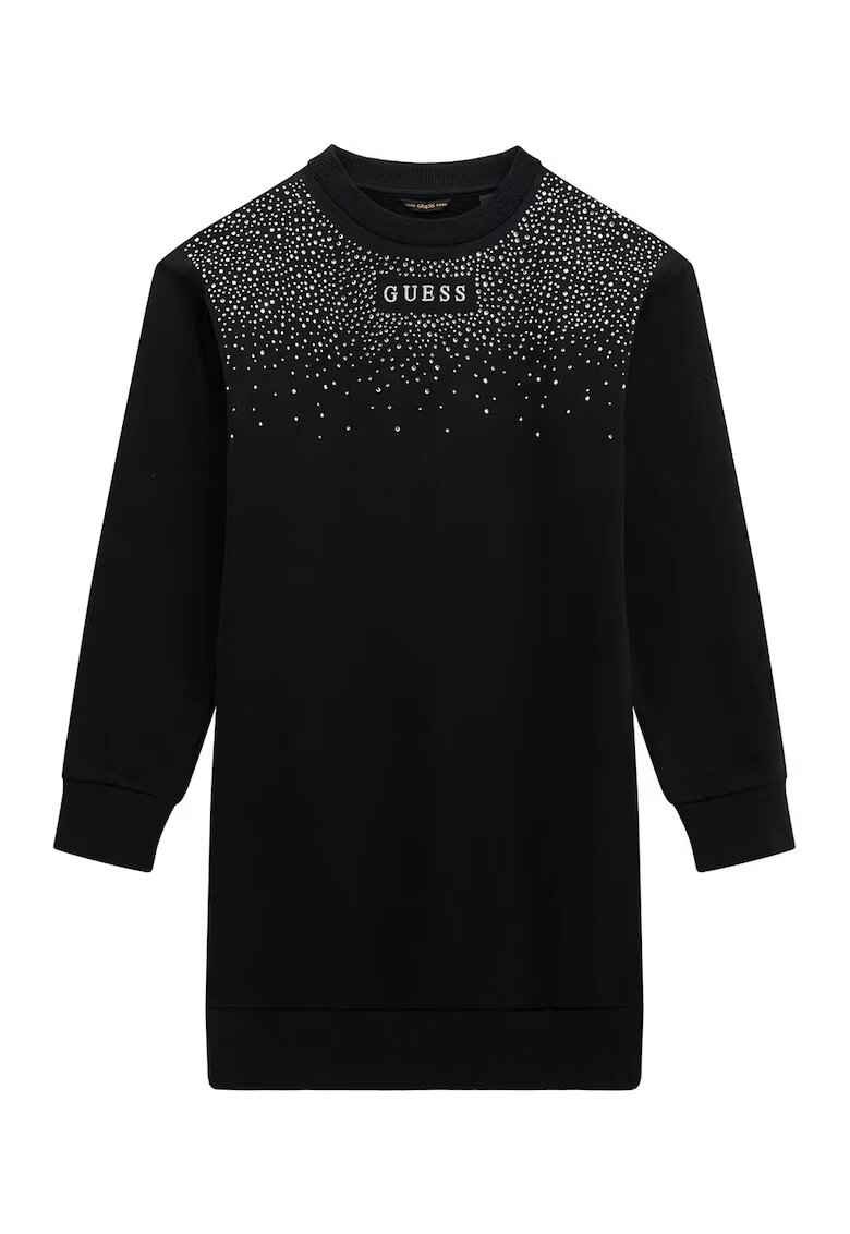 GUESS KIDS Rochie sport cu strasuri - Negru