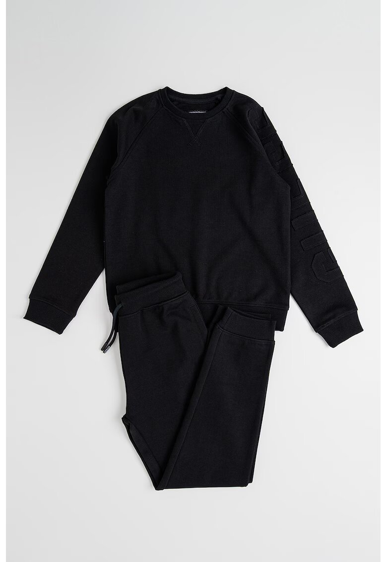 GUESS KIDS Trening din amestec de bumbac cu logo - Negru