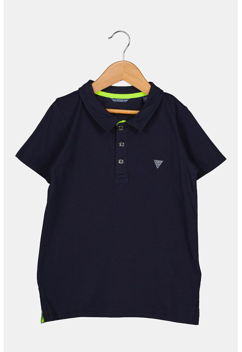 GUESS KIDS Tricou polo cu logo discret - Bleumarin