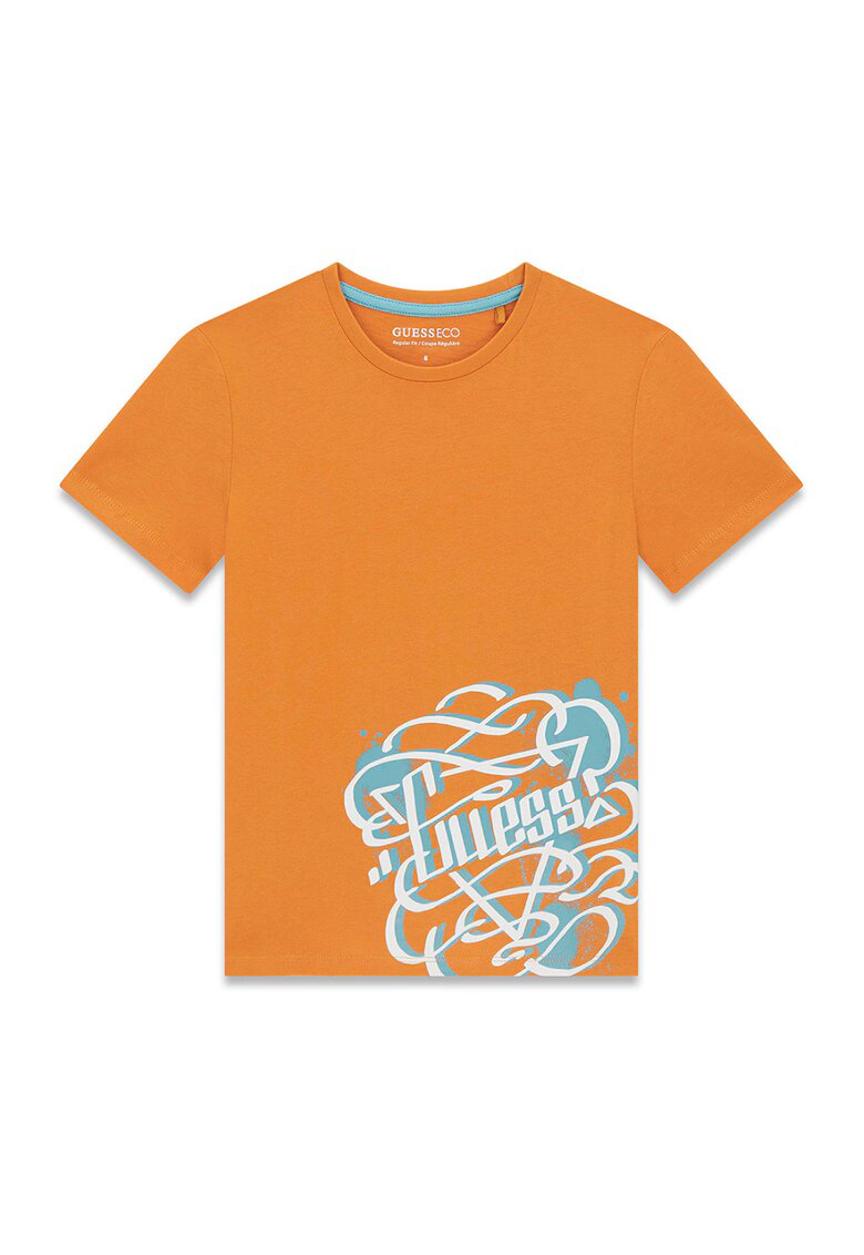 GUESS KIDS Tricou regular fit cu imprimeu grafic - Portocaliu mandarina