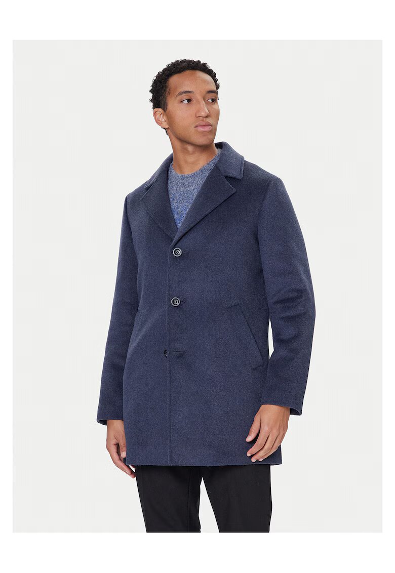 Guess Palton pentru barbati bleumarin - lana