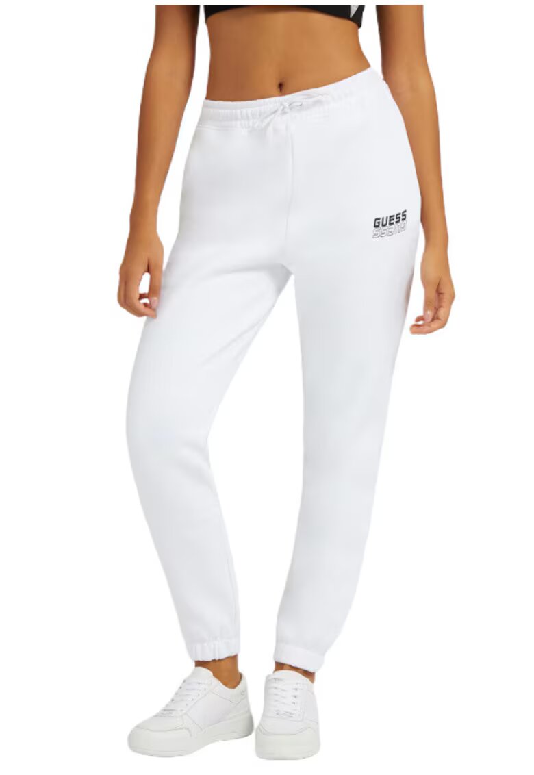 Guess Pantaloni Bumbac - Alb - Alb