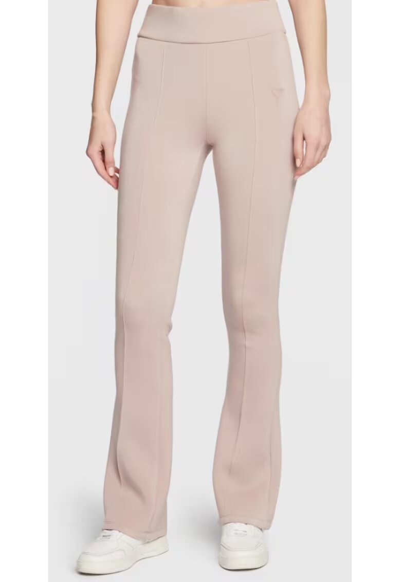 Guess Pantaloni dama Bumbac - Kaki - Kaki