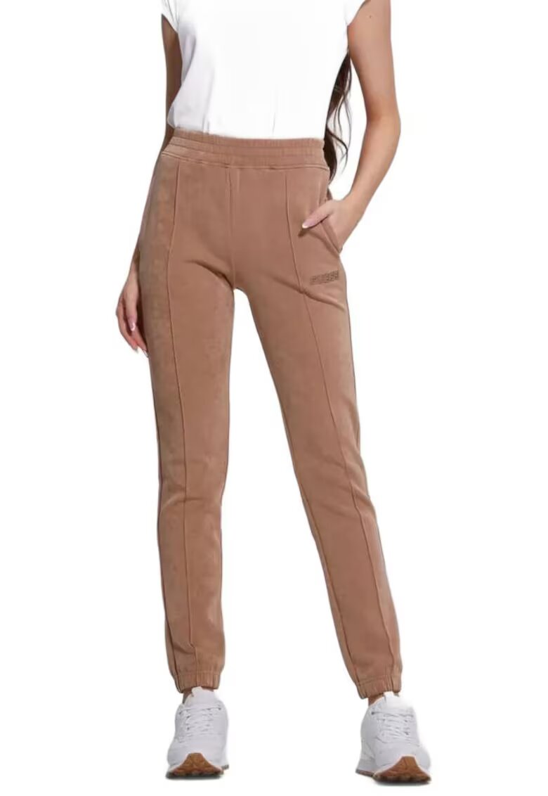 Guess Pantaloni dama Bumbac - Maro - Maro
