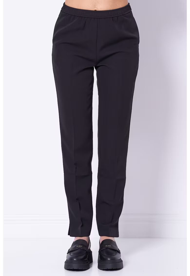 Guess Pantaloni Dama Eleganti conici - Negru
