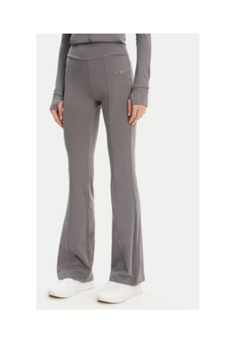 Guess Pantaloni de trening cu croiala evazata - talie inalta si logo metalic discret