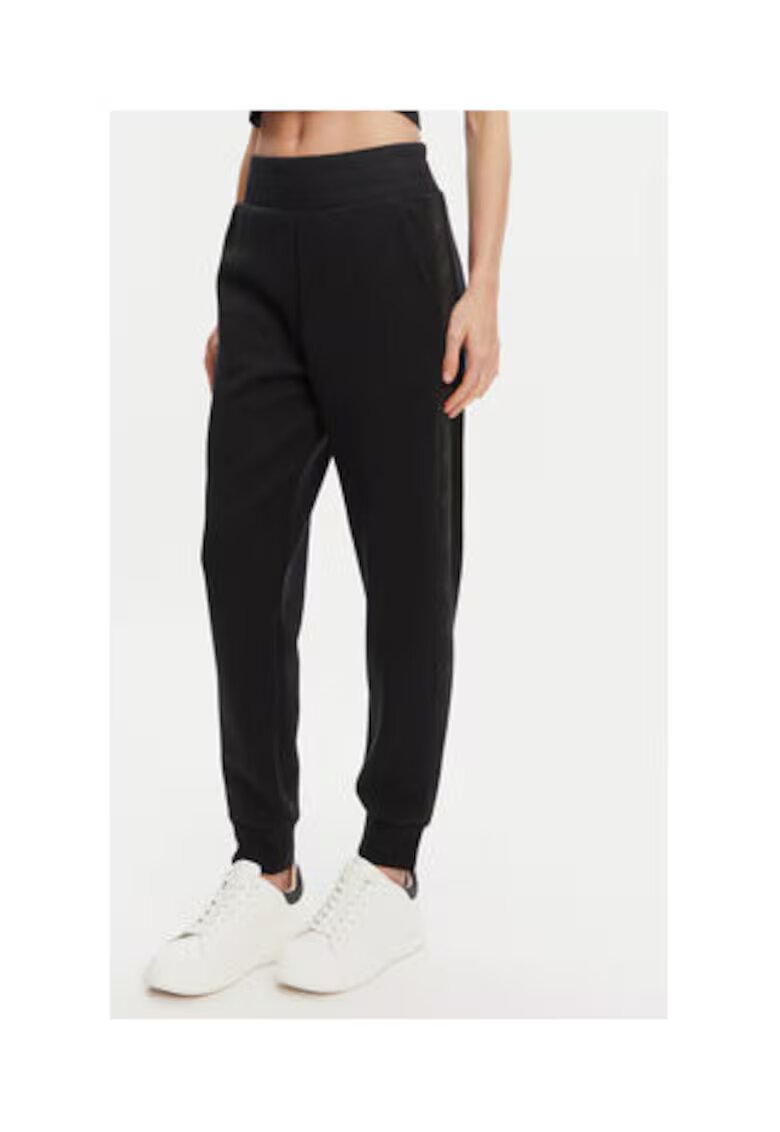 Guess Pantaloni de trening cu imprimeu grafic si talie inalta