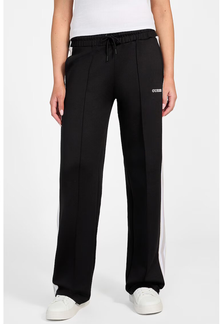 Guess Pantaloni de trening cu talie inalta - pentru fitness - Alb/Negru