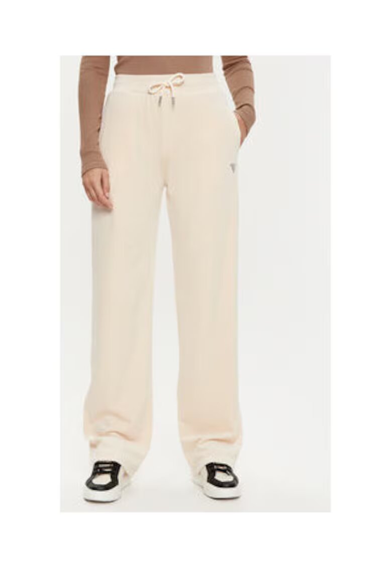 Guess Pantaloni de trening din amestec de poliester cu snur de ajustare