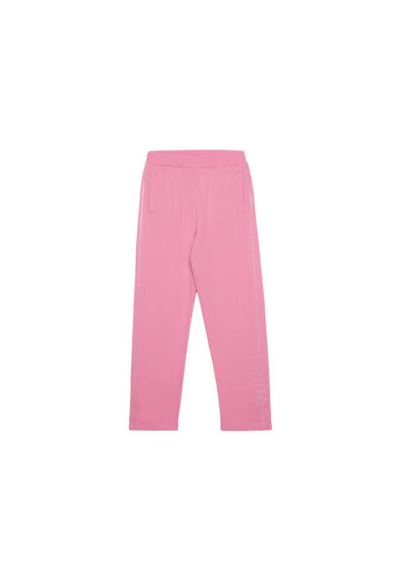 Guess Pantaloni de trening din bumbac cu aplicatie logo din strasuri
