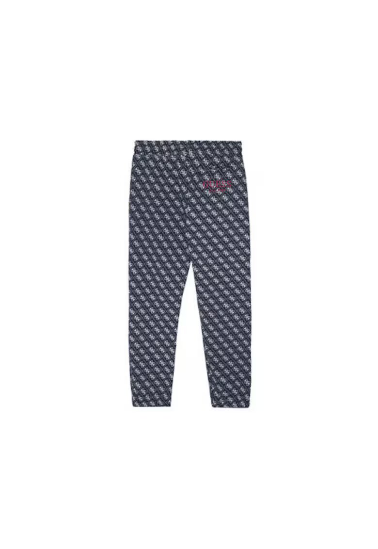 Guess Pantaloni de trening din bumbac cu model logo si snur de ajustare in talie