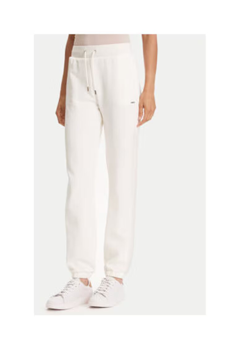 Guess Pantaloni de trening regular fit din amestec de bumbac cu talie medie cu snur