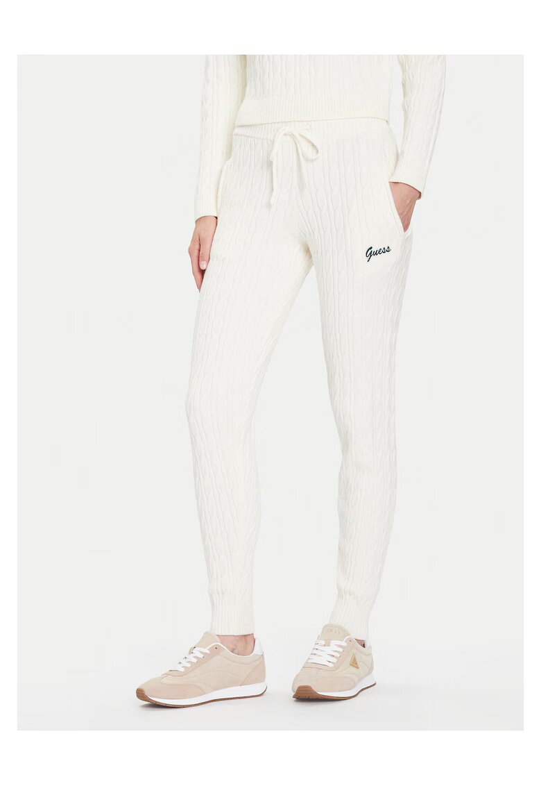 Guess Pantaloni pentru dama ecru - Ecru