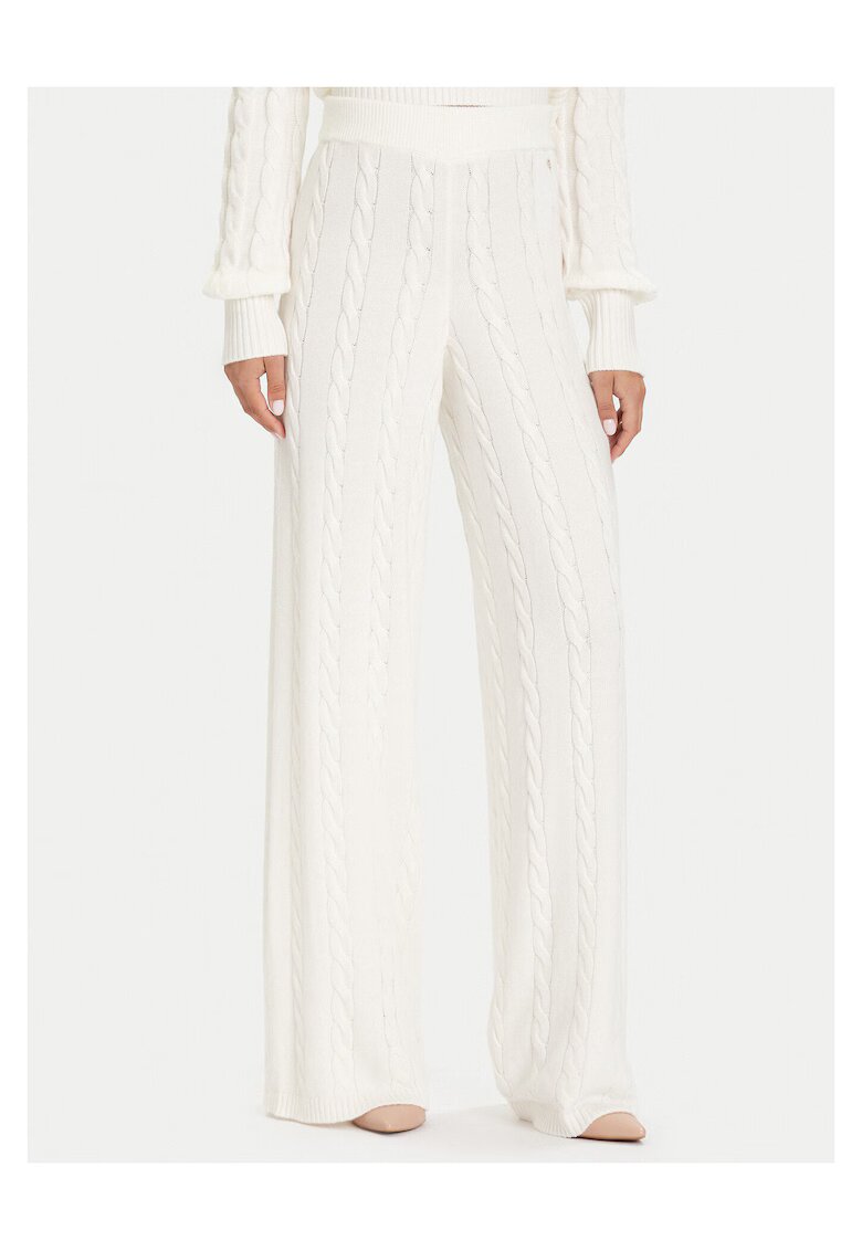 Guess Pantaloni pentru dama tricotati - ecru