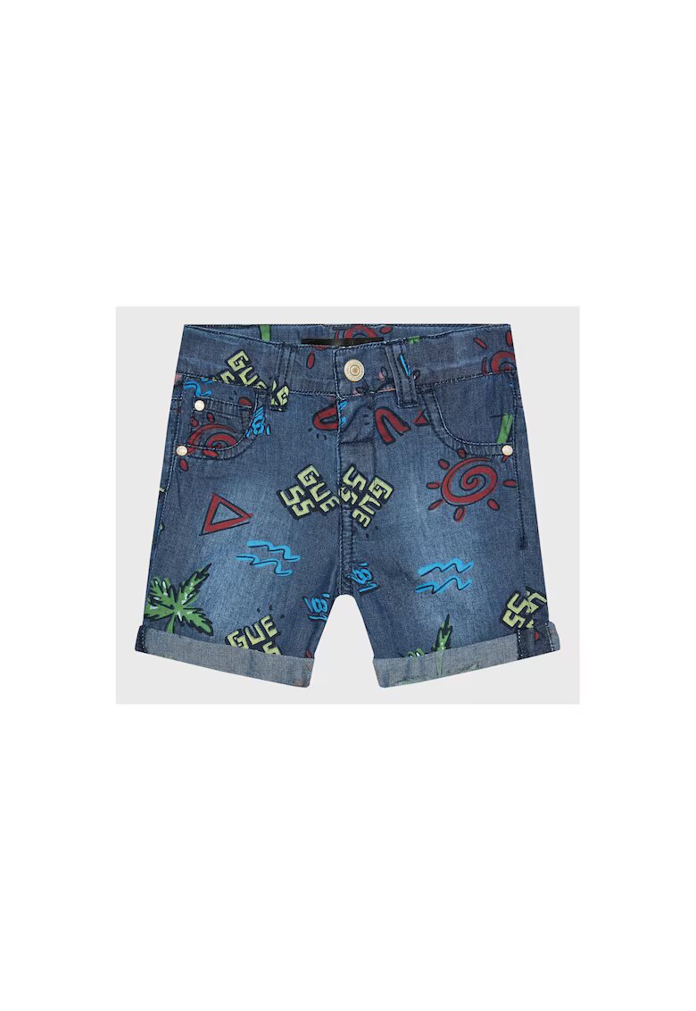 Guess Pantaloni scurti copii - Bumbac - Albastru - Albastru