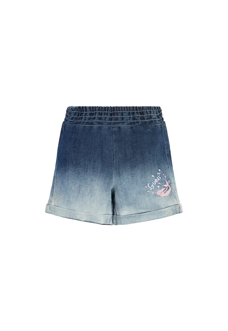 Guess Pantaloni scurti copii - Bumbac - Albastru marin - Bleumarin