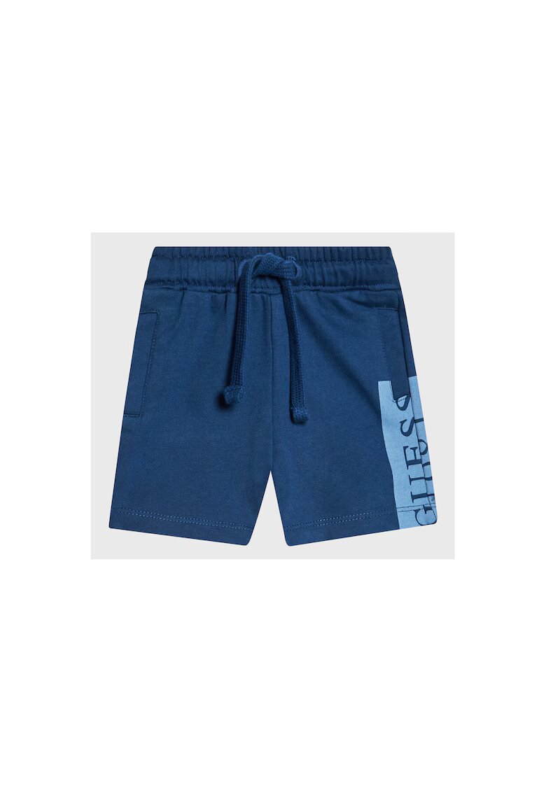 Guess Pantaloni scurti copii - Bumbac.organic - Albastru