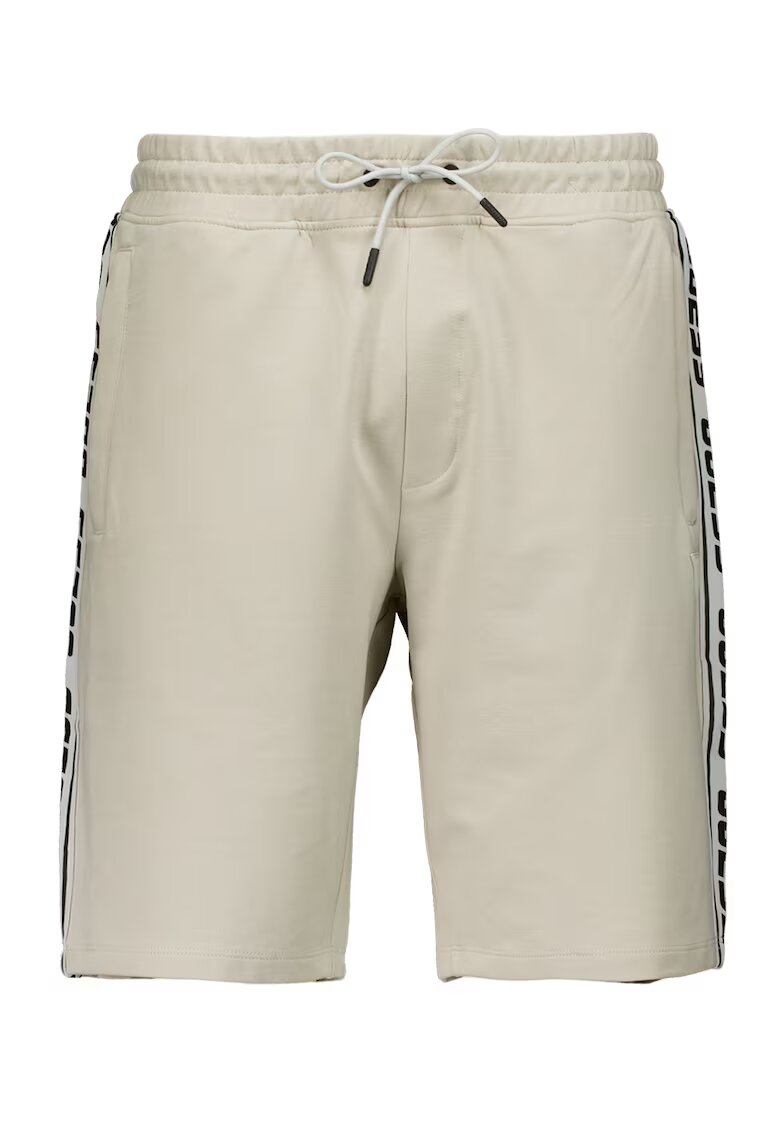 Guess Pantaloni scurti cu benzi logo laterale pentru fitness - Gri deschis