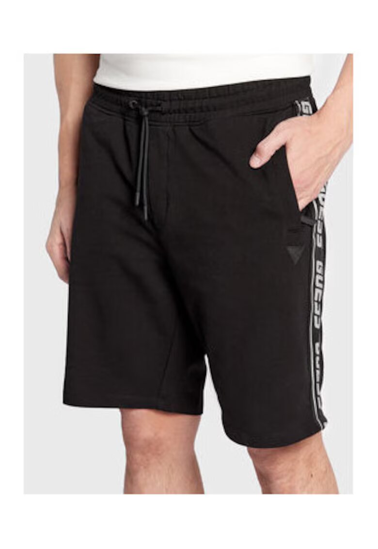 Guess Pantaloni scurti cu snur in talie si logo
