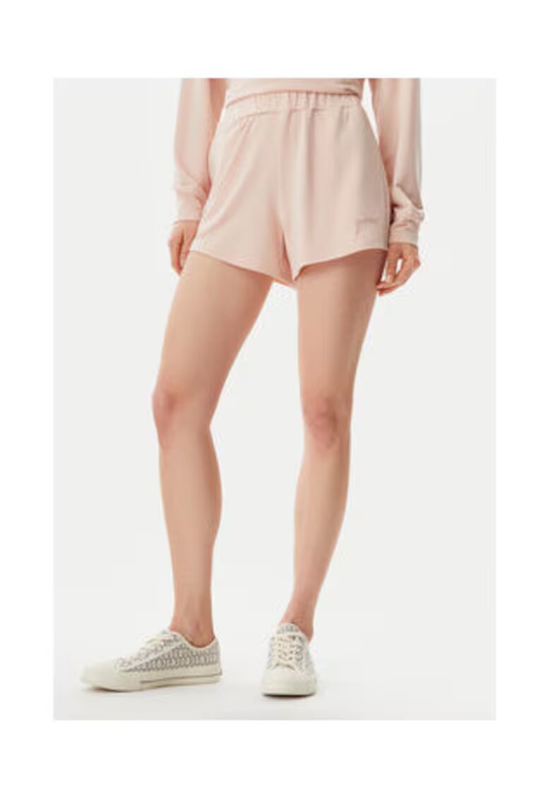 Guess Pantaloni scurti cu talie elastica si model uni