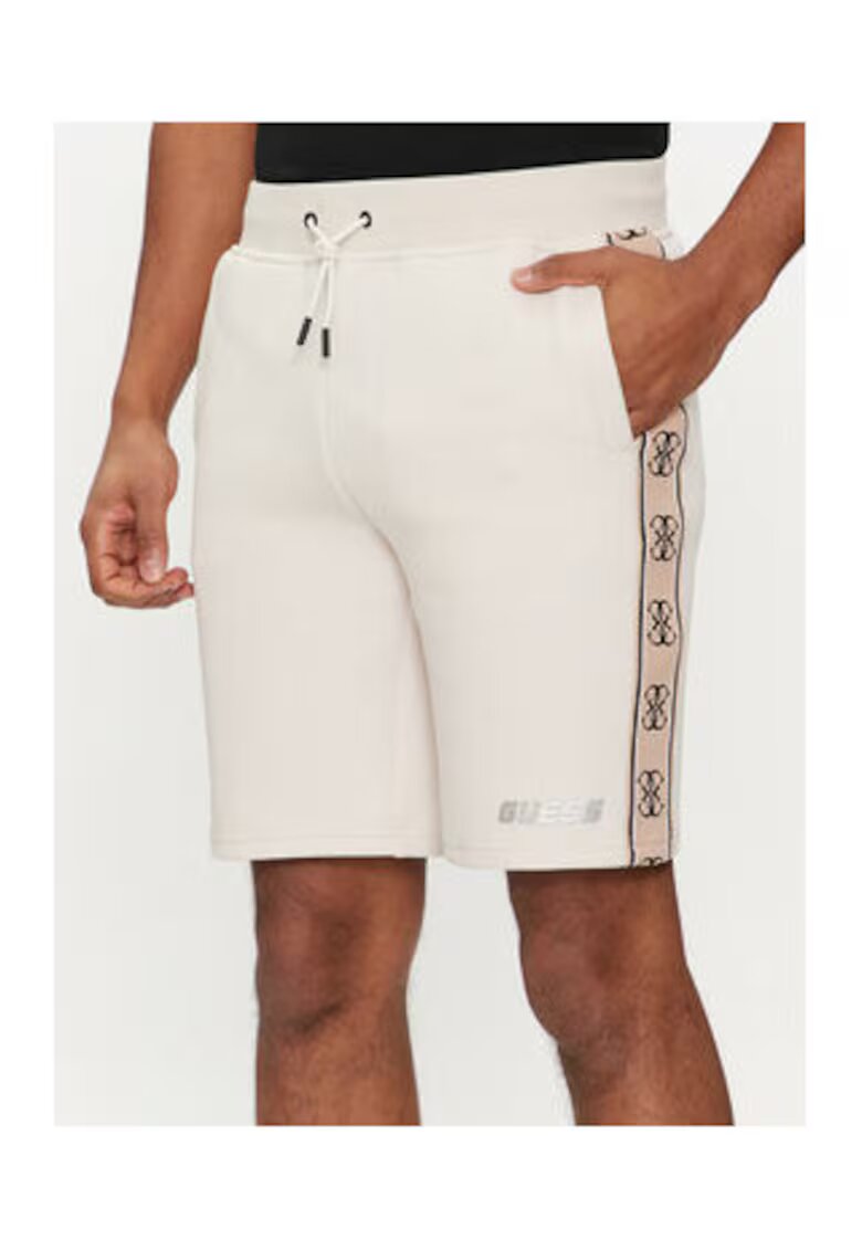 Guess Pantaloni Scurti Din Amestec De Bumbac Cu Logo