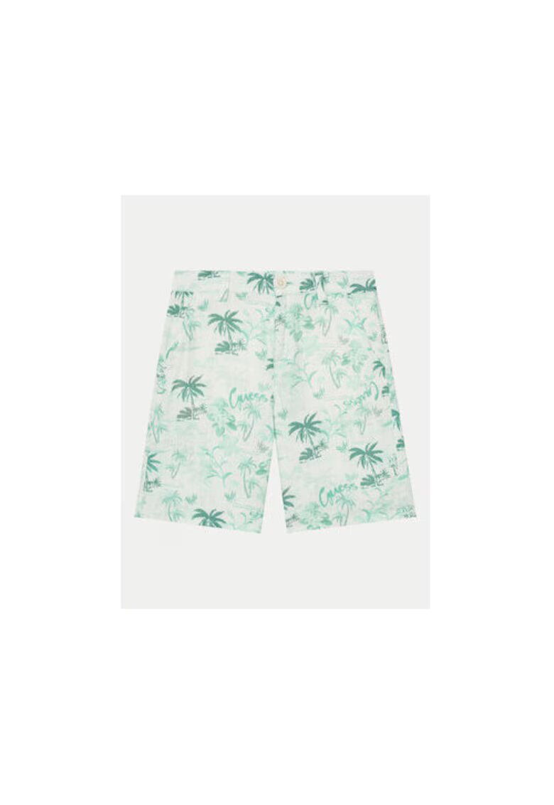 Guess Pantaloni Scurti Din Amestec De In Cu Imprimeu Tropical -