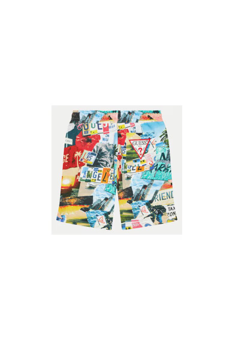 Guess Pantaloni scurti din bumbac cu talie eleastica