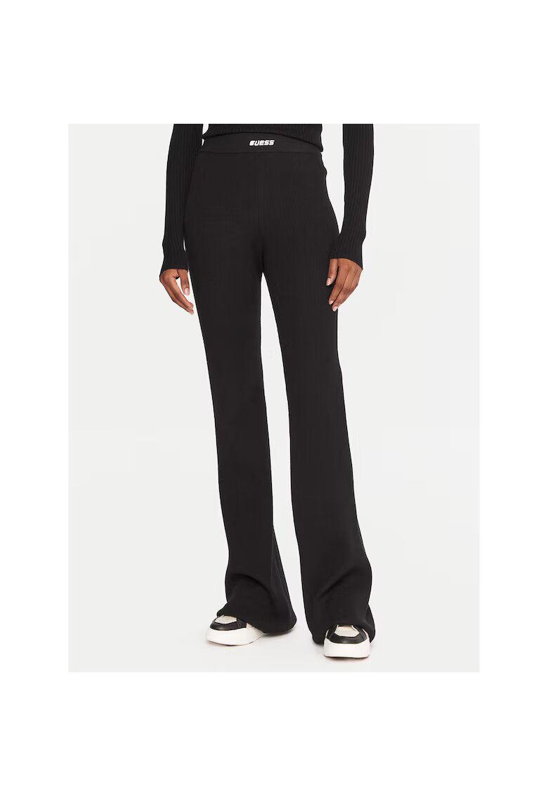 Guess Pantaloni sport dama negru - fabricat elastica