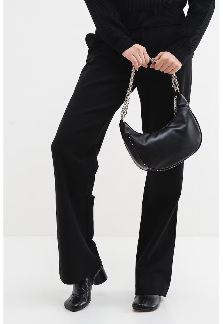 Guess Pantaloni uni cu buzunare laterale - Negru