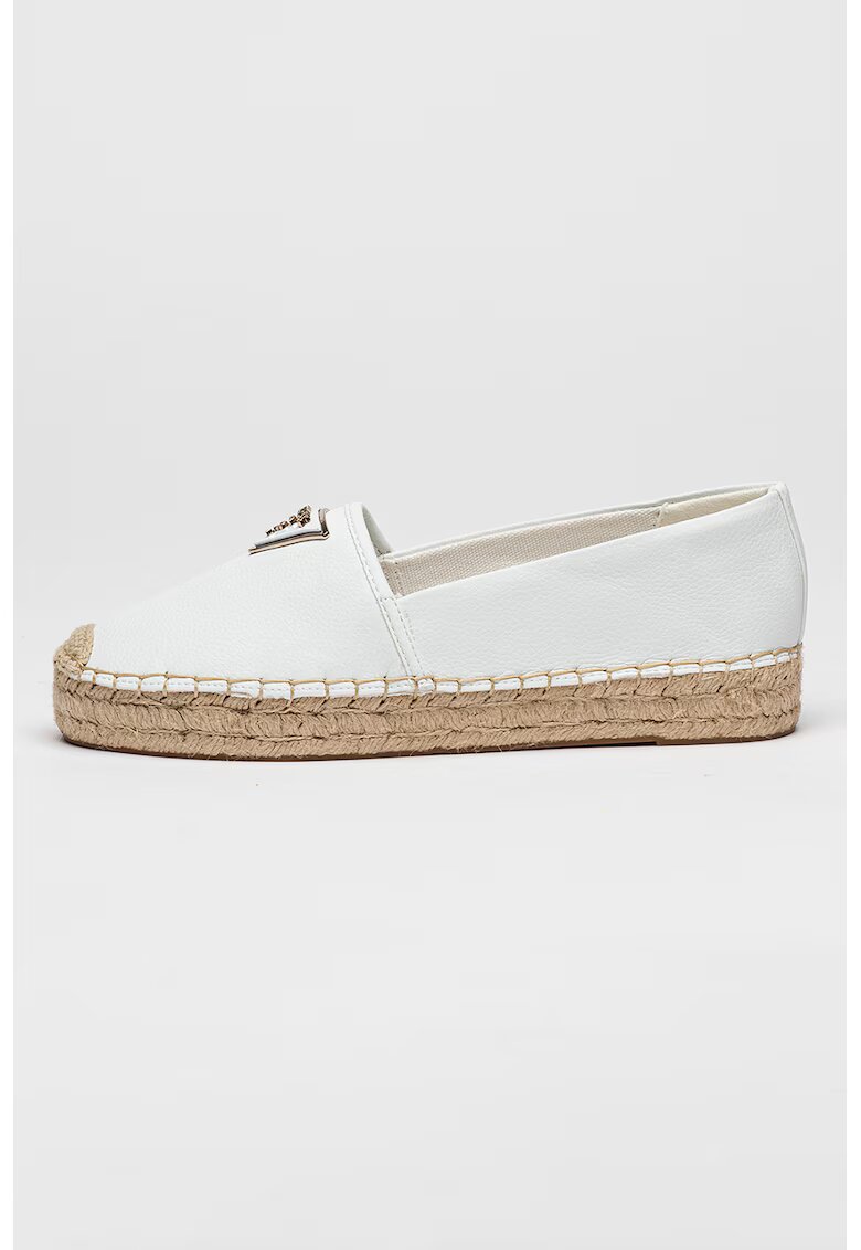 Guess Pantofi loafer din piele ecologica cu logo - Alb murdar