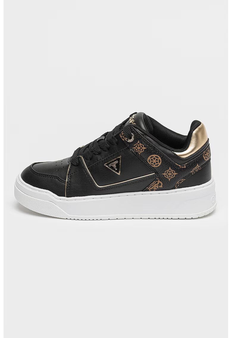 Guess Pantofi sport cu imprimeu logo - Auriu/Negru