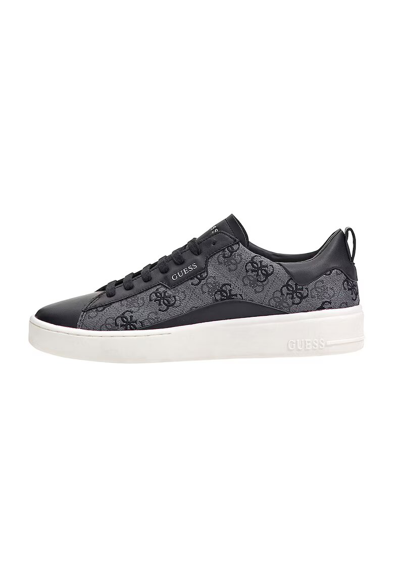 Guess Pantofi sport din piele cu logo - Negru/Gri