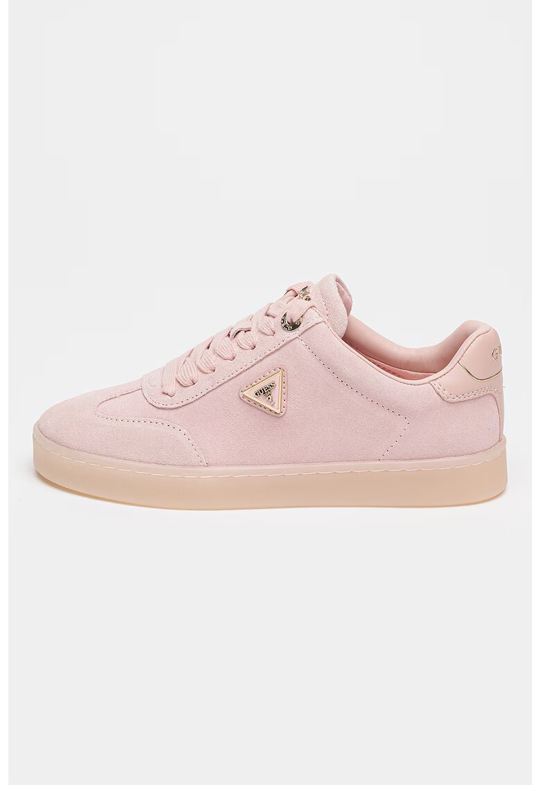 Guess Pantofi sport low-cut cu siret - Roz prafuit