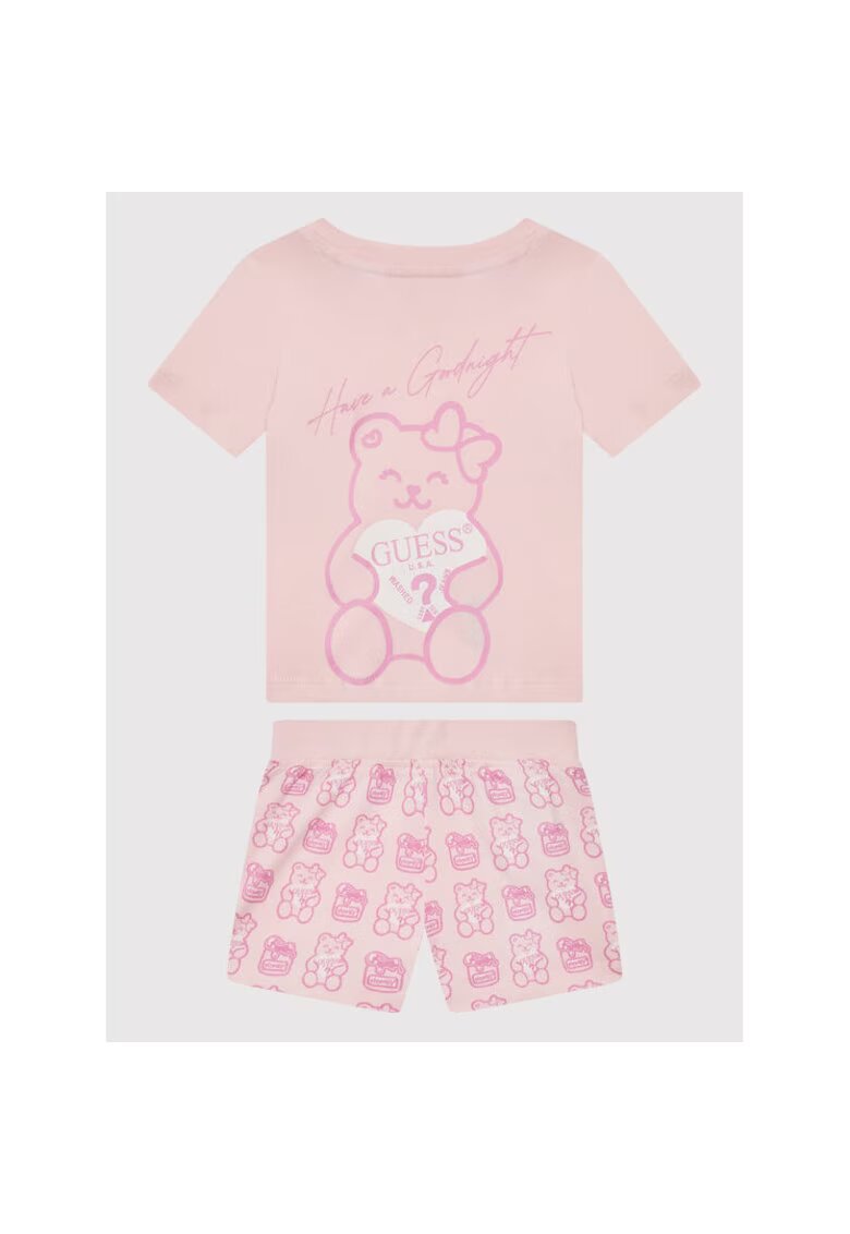 Guess Pijama copii - 663037 - Roz - Bumbac