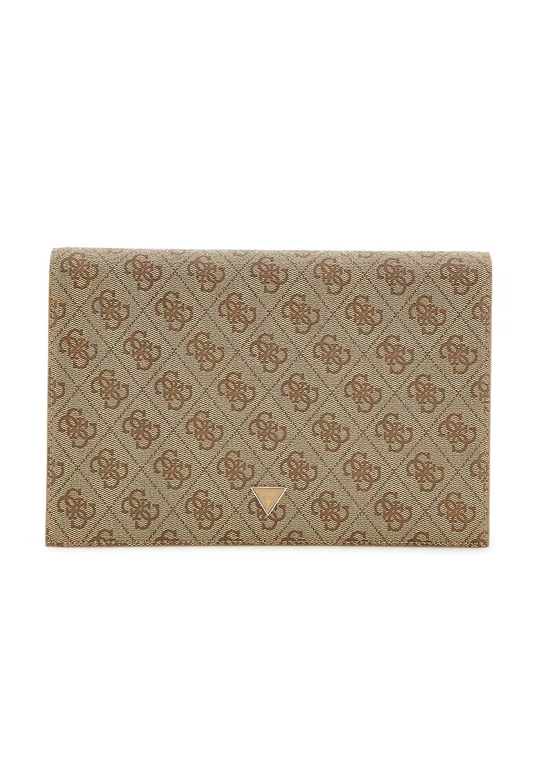 Guess Portcart de piele ecologica Noreen - Maro nisip