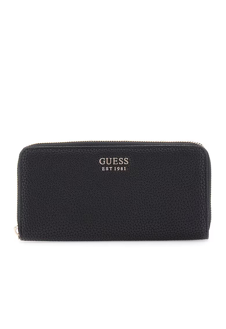 Guess Portofel din piele ecologica cu bareta de incheietura Brenton - Negru
