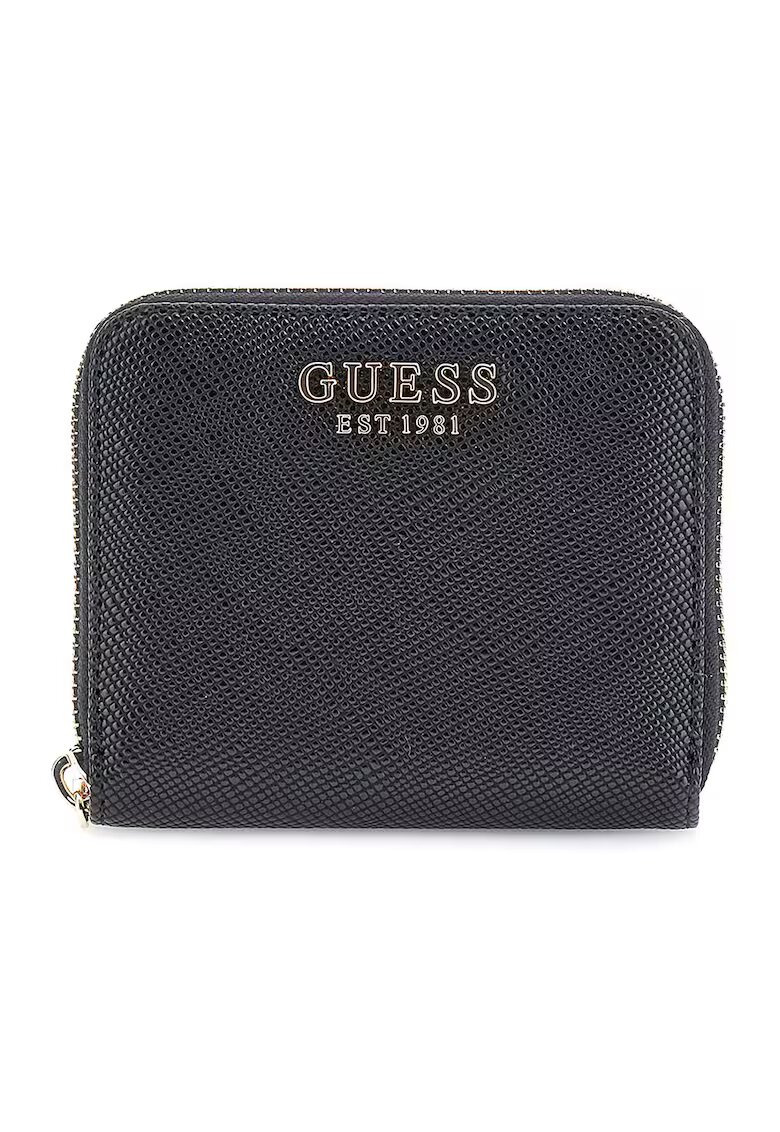 Guess Portofel din piele ecologica cu fermoar Laurel - Negru