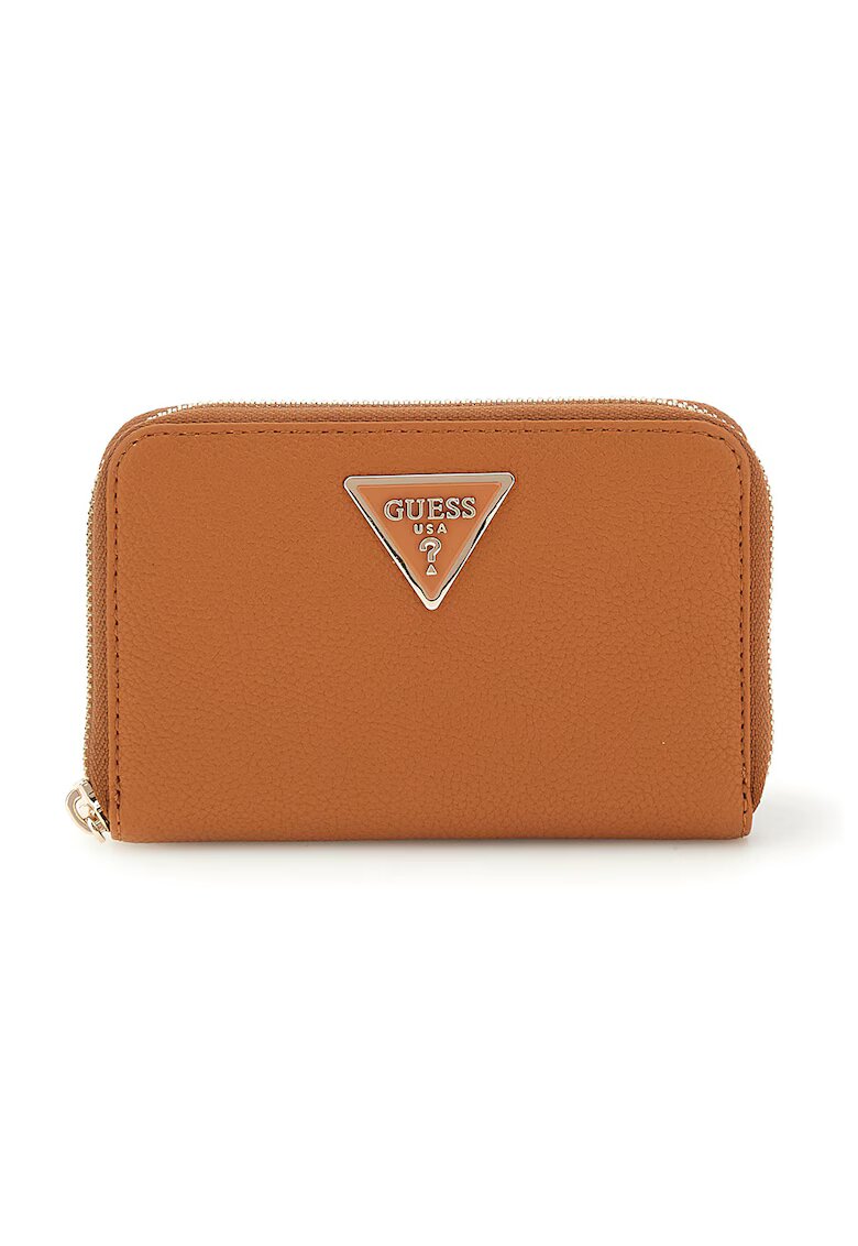 Guess Portofel din piele ecologica cu logo Laurel II - Portocaliu mandarina