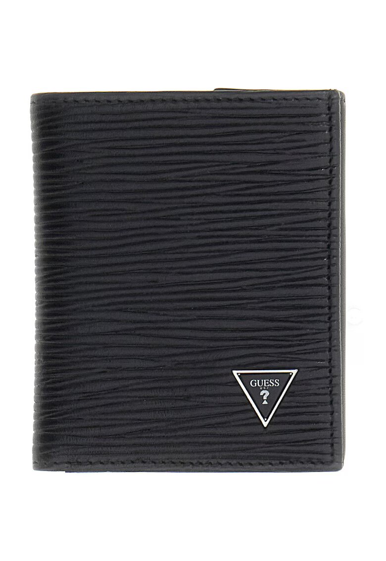 Guess Portofel pliabil texturat Milano - Negru