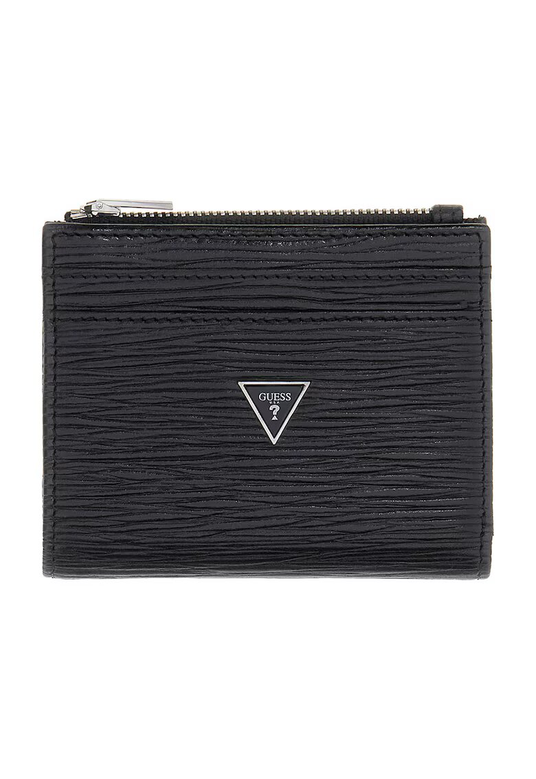 Guess Portofel texturat Milano - Negru