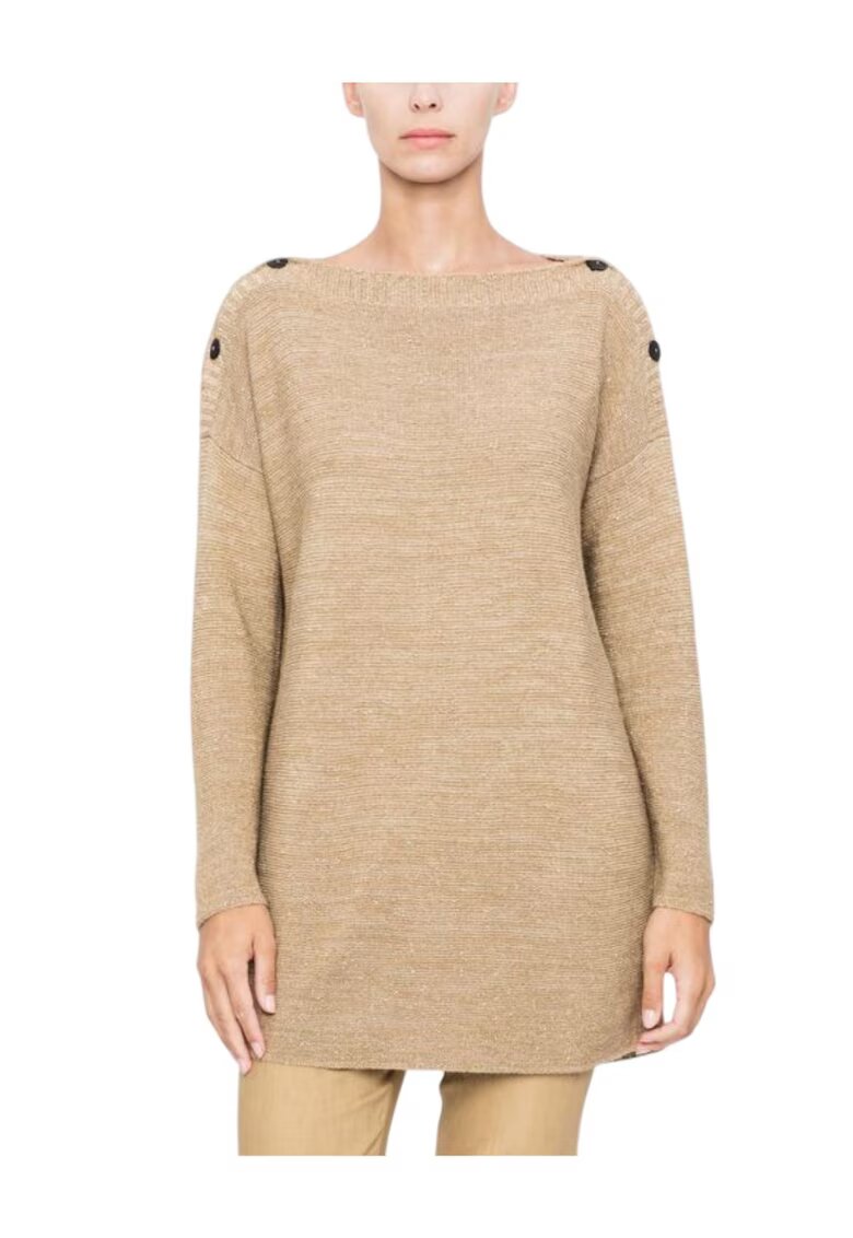 Guess Pulover dama clasic - auriu - viscoza -