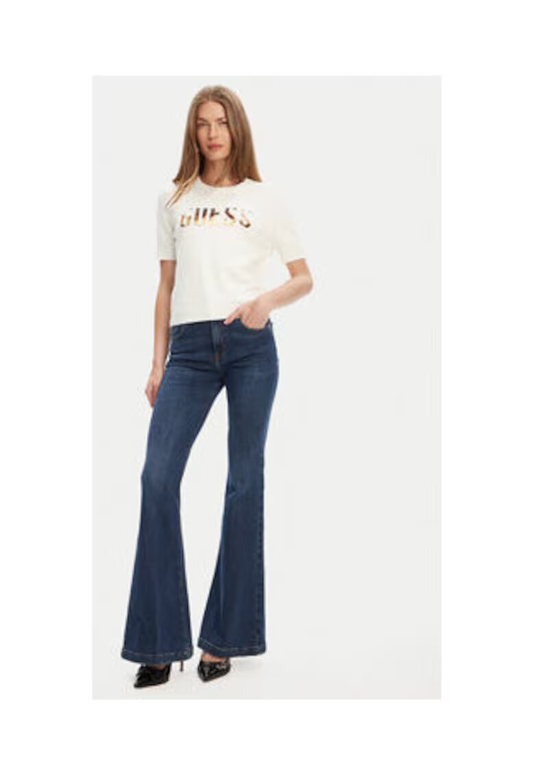 Guess Pulover tricotat fin cu paiete