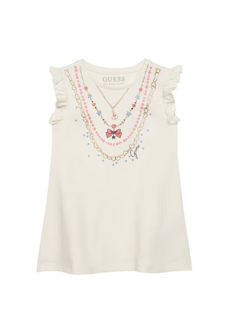 Guess Rochie casual fete ecru