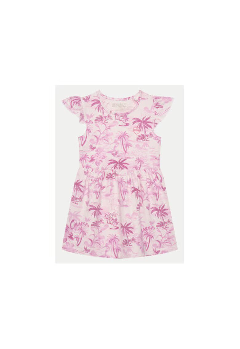 Guess Rochie cu decolteu rotund si imprimeu grafic