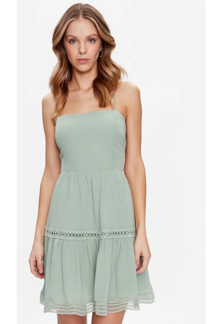 Guess Rochie dama - Verde - Bumbac