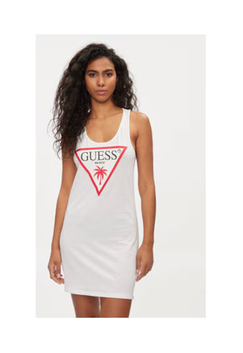 Guess Rochie Din Bumbac Cu Logo