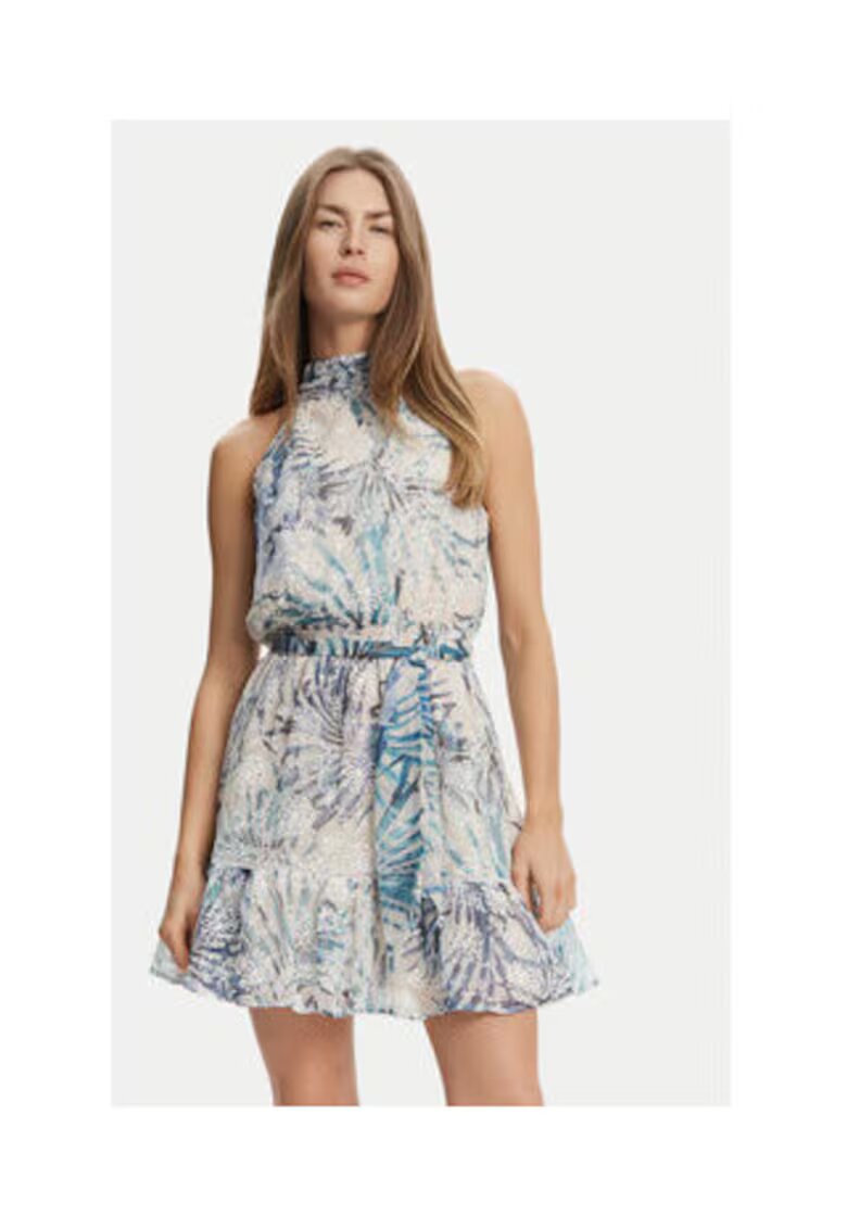 Guess Rochie scurta fara maneci cu imprimeu floral