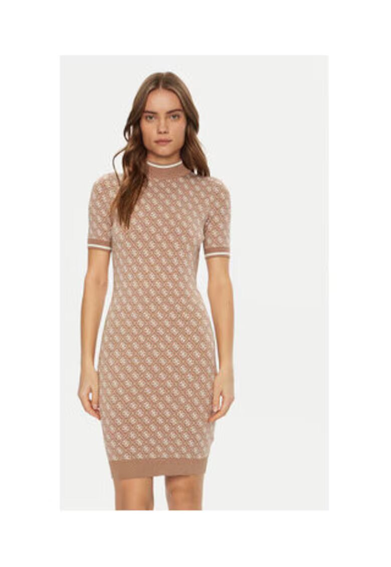Guess Rochie tricotata cu guler scurt