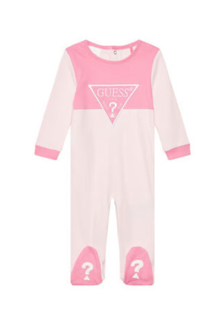 Guess Salopeta de bumbac organic cu imprimeu pe piept