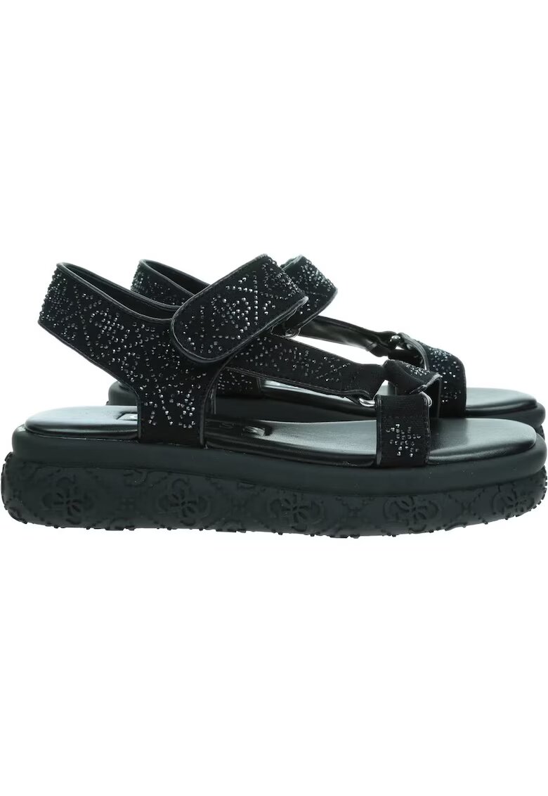 Guess Sandale dama Lode FLJLODFAP03 - Bumbac/Poliuretan - 65885 - Negru